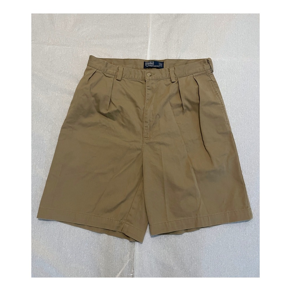 Polo Ralph Lauren Tan Khaki Flat Front Mens 9" Short